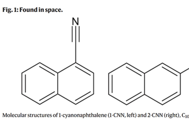 Molecular structures of 1-cyanonaphtalene