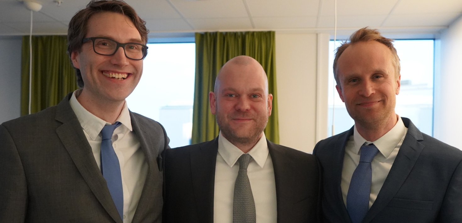 Christophe Baldauf and supervisors Fredrik Eng Larsson and Olov Eng Larsson