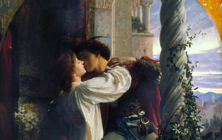Oljemålning som föreställer Romeo och Julia