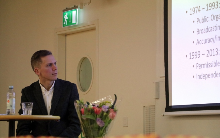 Martin Karlsson on the day of his public defense at Stockholm University. Photo: Svante Emanuelli
