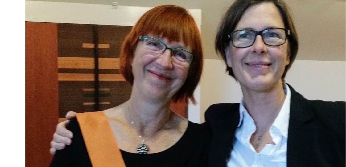 NC-medarbetarna Lisa Gannå och Lena Sjöqvist vid Symposium 2015