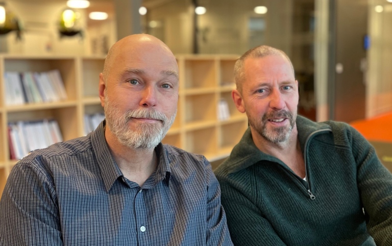 Robert Ramberg och Patrik Hernwall, forskare och lärare på DSV/SU.