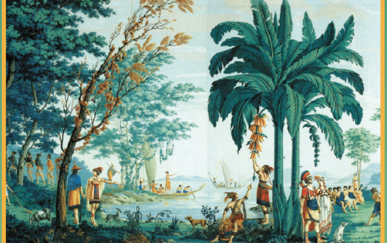 Les Sauvages de la Mer Pacifique. Design: Jean-Gabriel Charvet. Manufacture: Joseph Dufour.