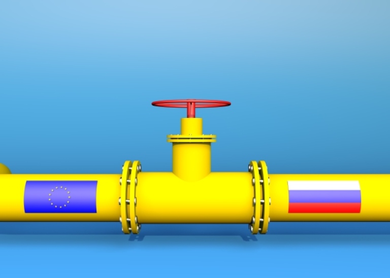 Kran på gasledning mellan EU och Ryssland