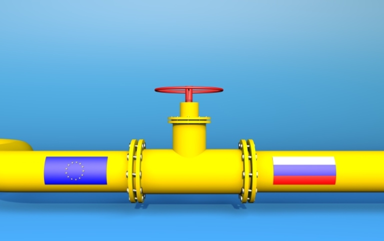 Kran på gasledning mellan EU och Ryssland