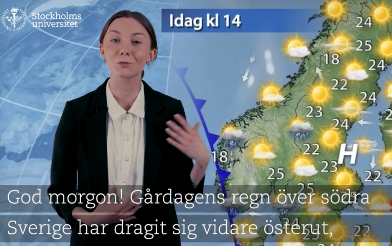 Foto från filmen om meteorologiyrket. 