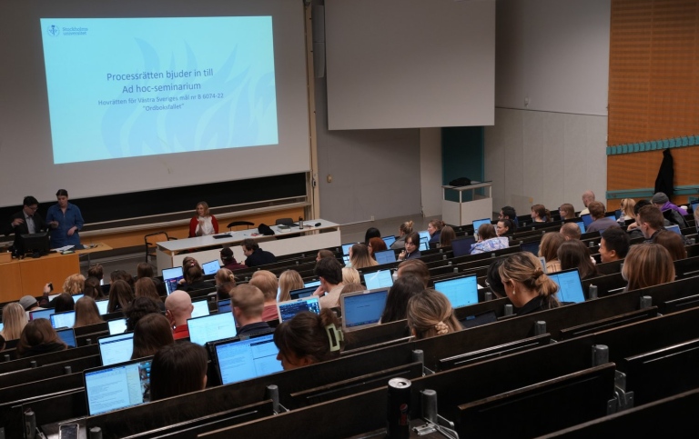 Vy över föreläsningssalen