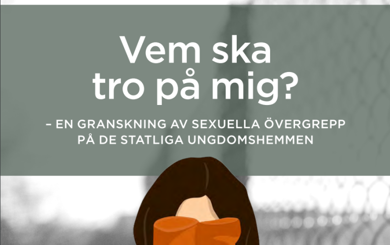 Illustration över flicka med händerna för ansiktet samt rapportrubriken.