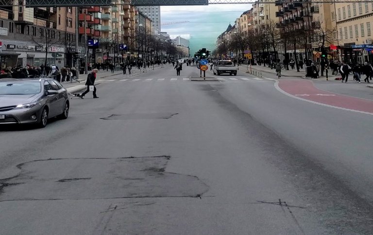 Gatubild från Södermalm i Stockholm