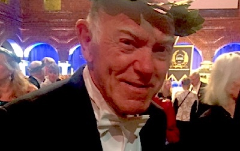 Bo Sigrell, jubeldoktor, i Stockholms stadshus, 2019. Foto: Privat