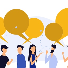 Illustration of people talking chat bubbles. Illustration: Dzmitry Baranau, MostPhotos