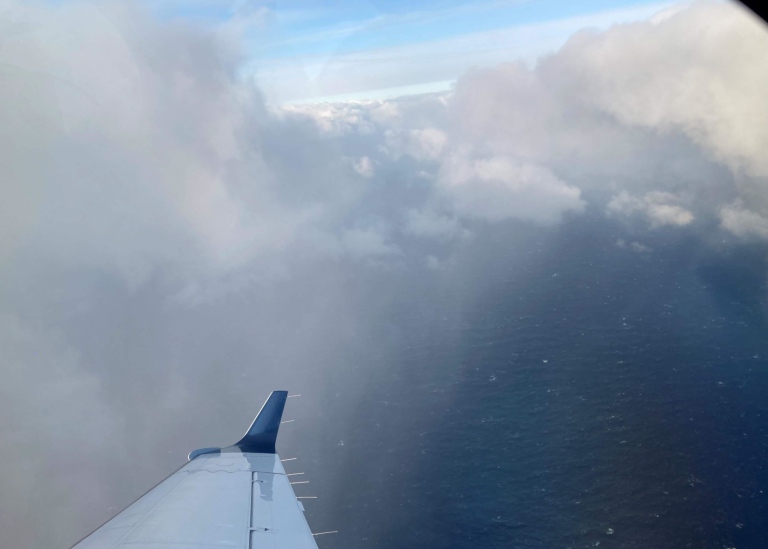 Clouds viewed from airplane. Photo: Rob David