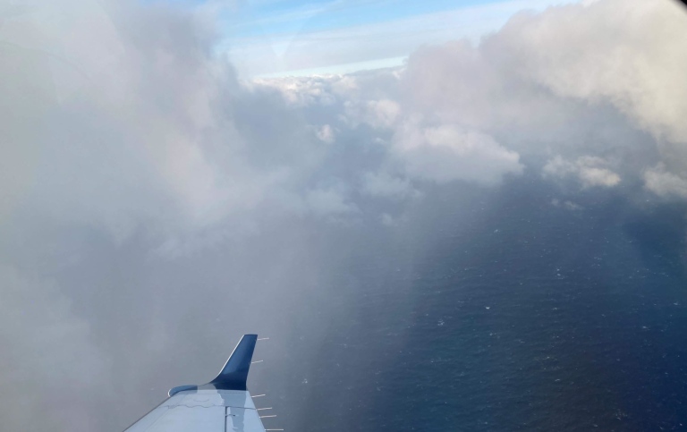 Clouds viewed from airplane. Photo: Rob David