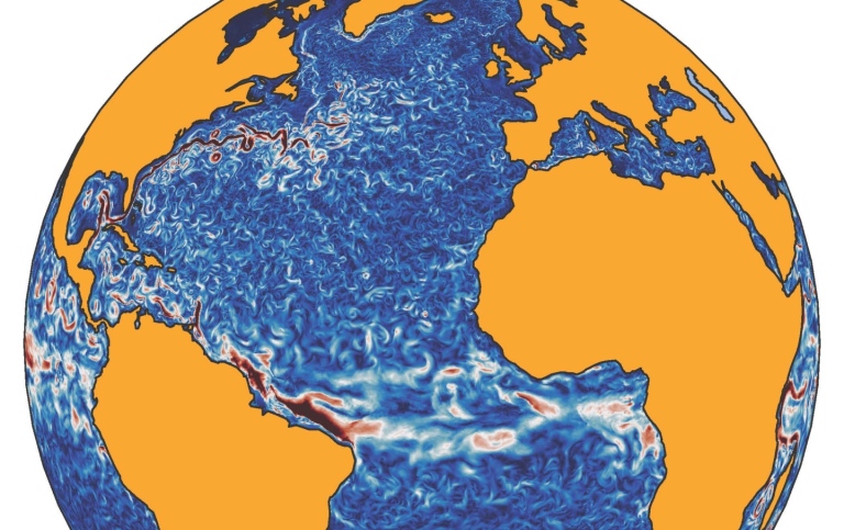 Image of Earth showing eddies in the oceans. Image: Arunraj Kondetharayil Soman/Stockholm University