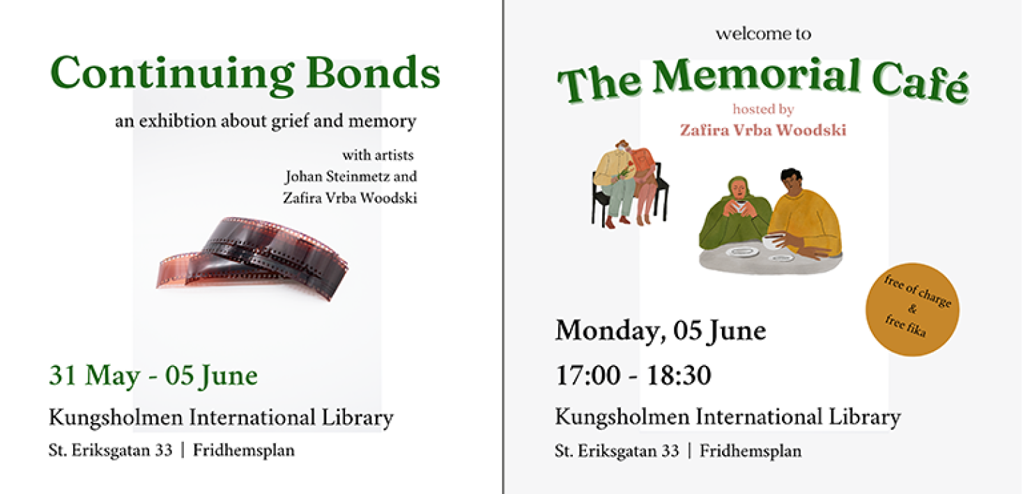 Continuing Bonds 31 May – 5 June. The Memorial Café Monday 5 June