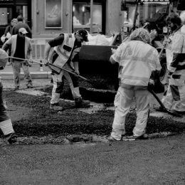 A group of construction workers