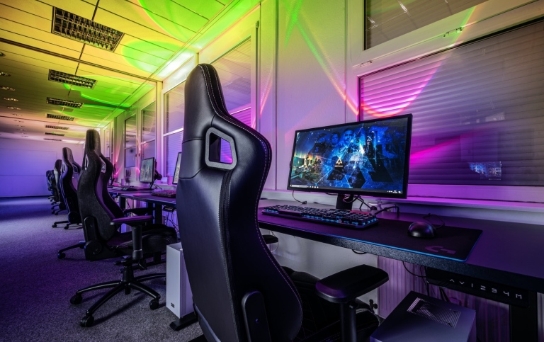 A gaming room