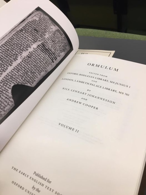 Nelson Goering's copy of Vol II of the Ormulum critical edition