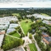 Stockholms universitet vid Frescati sett från ovan