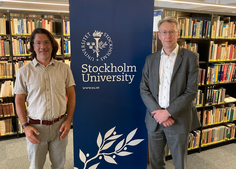 Fv. Professor Andrés Rivarola och Sveriges nya ambassadör i Argentina, Torsten Ericsson