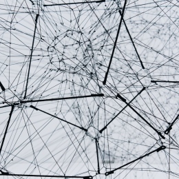 metal structure forming the shape of a network