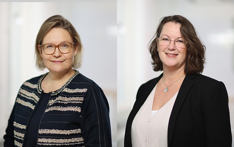 Sammanslaget foto på Marianne Teräs och Maria Weurlander