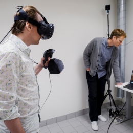 The VR-room in the lab. Photo: Jens Olof Lasthein.