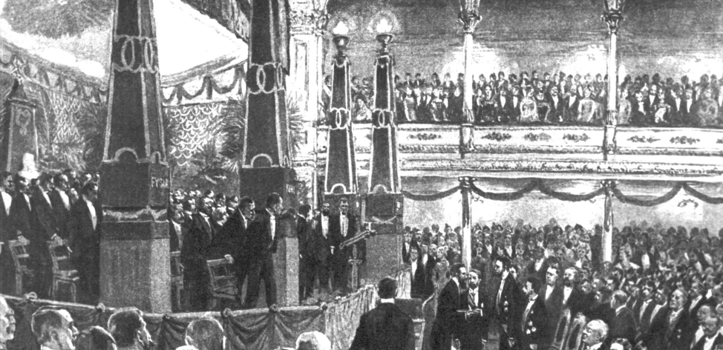 A painting of the first Nobel Prize ceremony