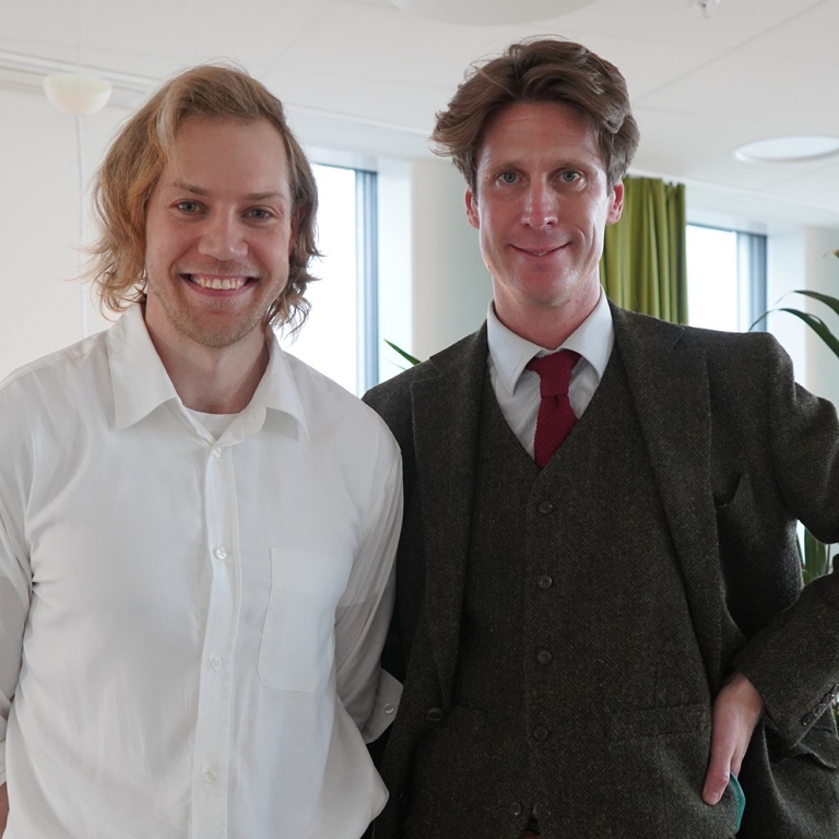 Markus Oljemark and supervisor Associate Professor Carl Cederström.