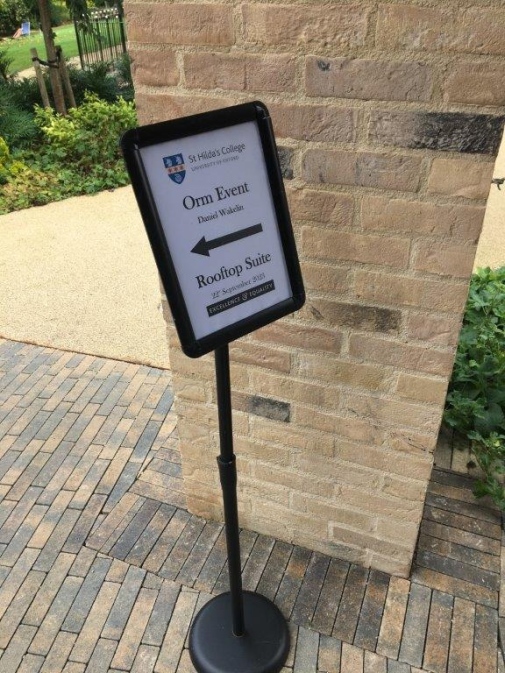 Sign for "An Afternoon with Orm"