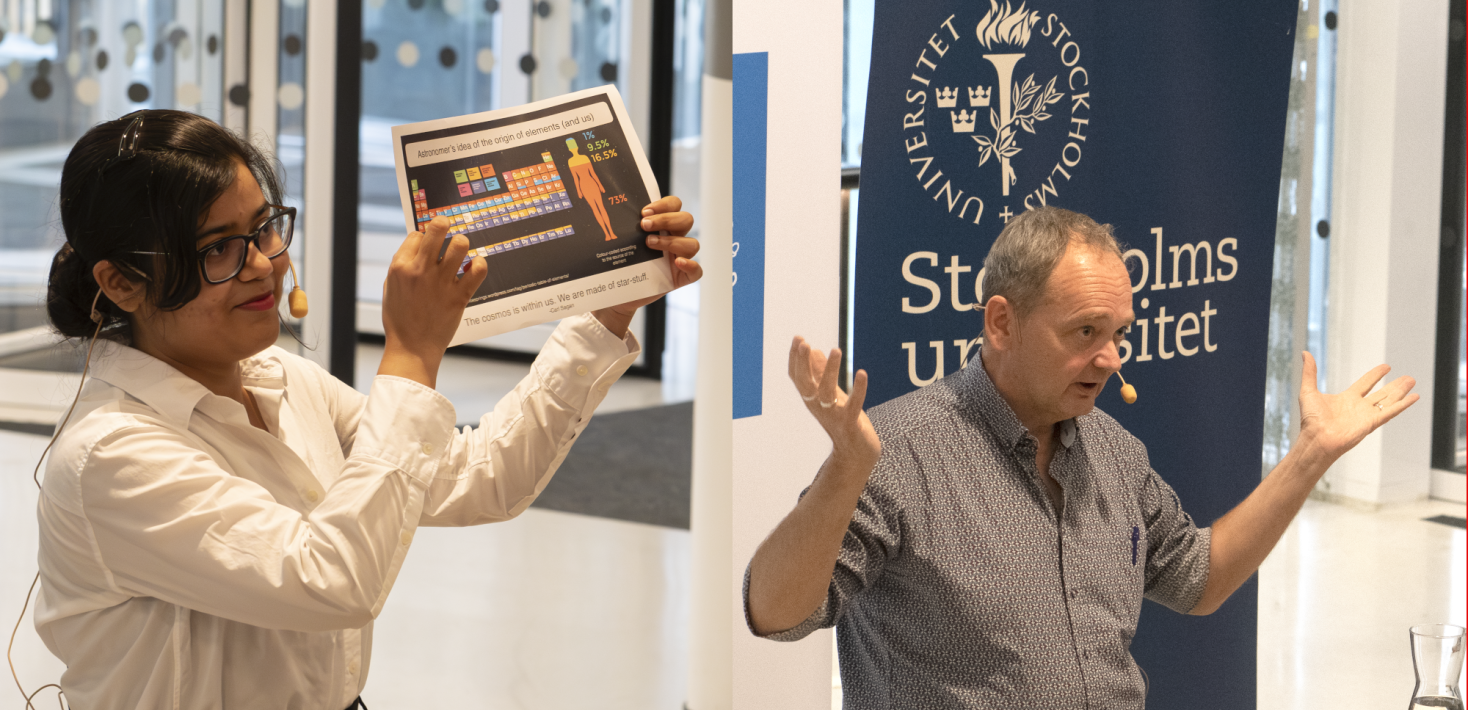 Smaranika Banerjee (left) and Garrelt Mellema (right) during their speedtalks