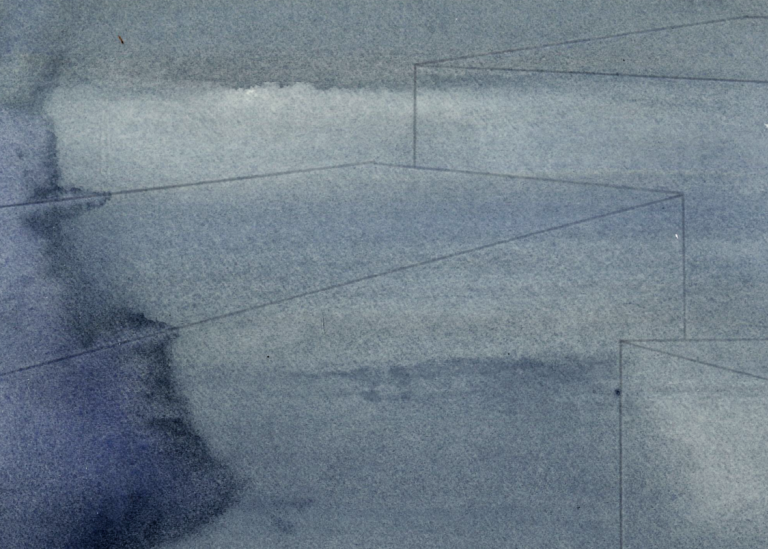 Illustration av blågrått hav