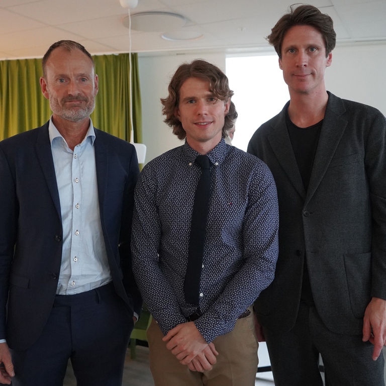 Oscar Wandery med handlearna Professor Christian Maravelias och docent Carl Cederström.