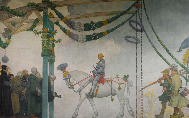 Målning som föreställer Gustav Vasas intåg i Stockholm