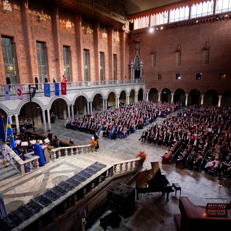 Stockholm City Hall at the ceremony September 29, 2023.