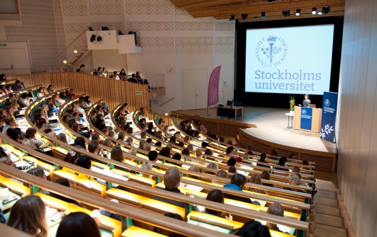 Image of lecturing hall on Stockholm university