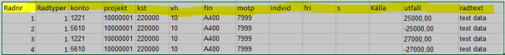 Inläsning Excel