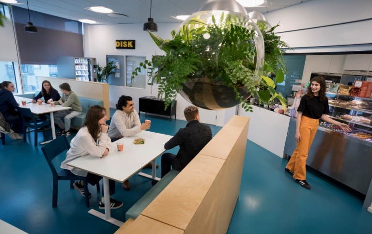 Students in a student café.