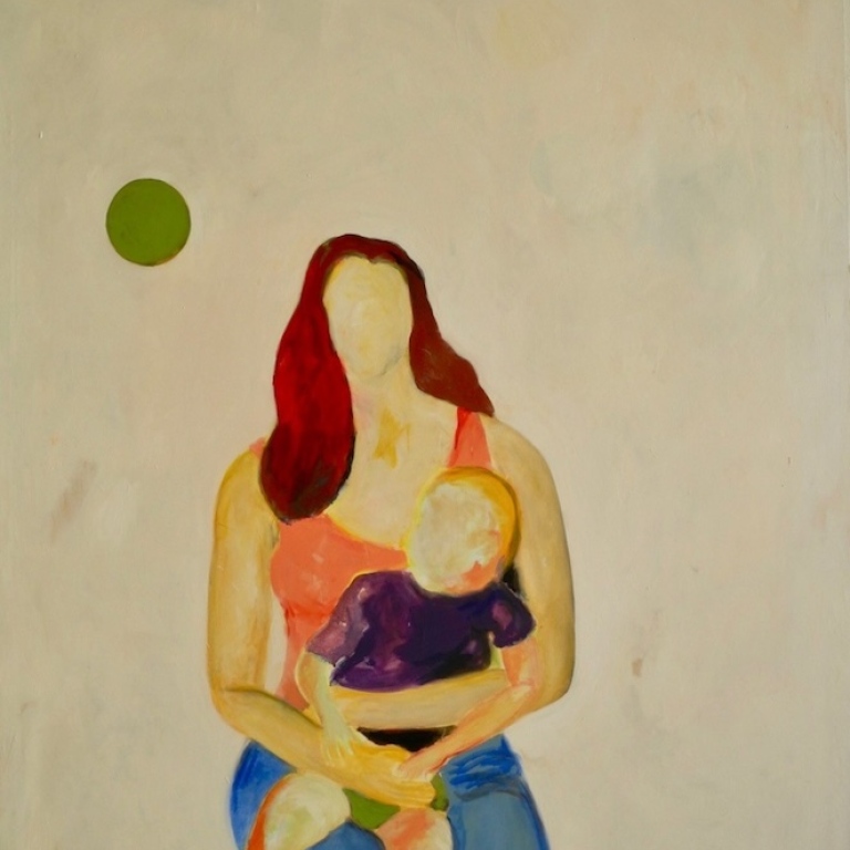 Image on the cover of the thesis showing a painting of a woman holding a child.