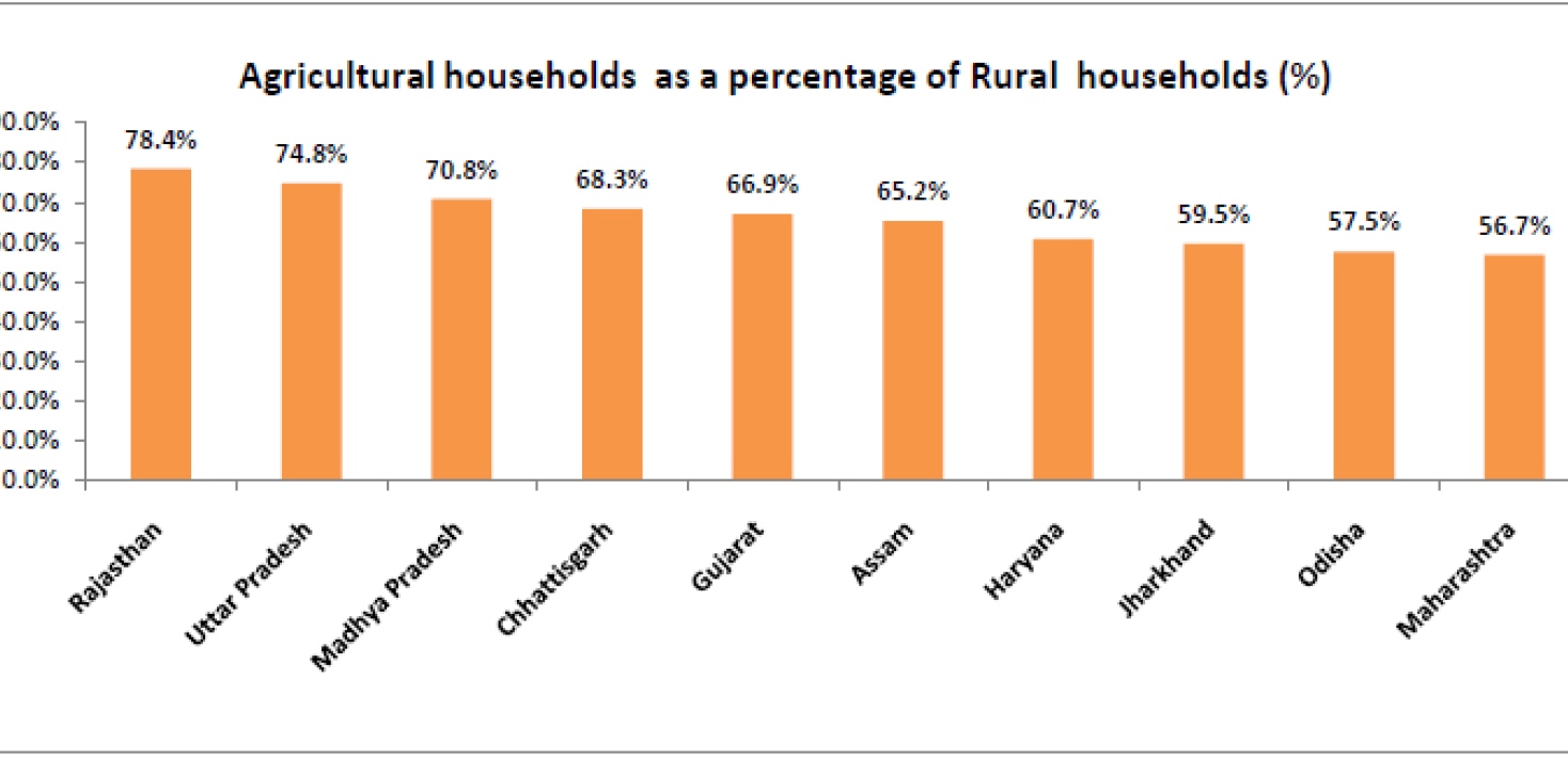 Agricultural households as a percentage of rural households