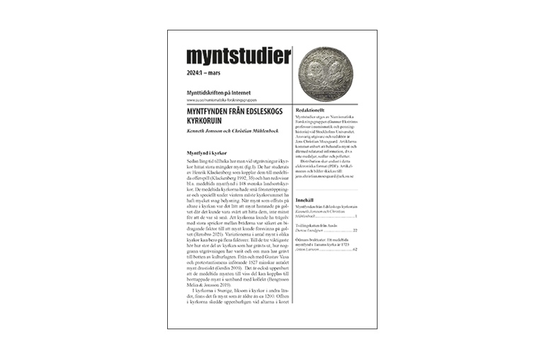 Myntstudier omslaget