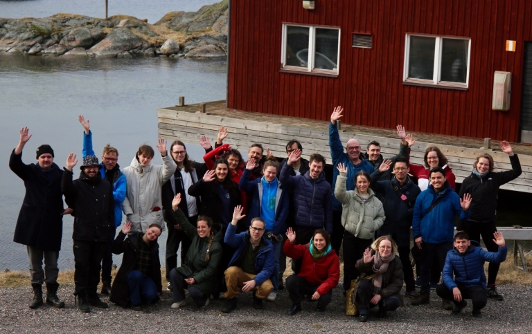 Students and staff members at Askö laboratory 2024. Research school kick-off
