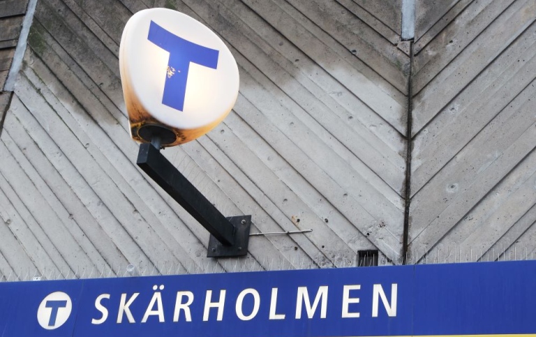 Tunnelbanestation Skärholmen.