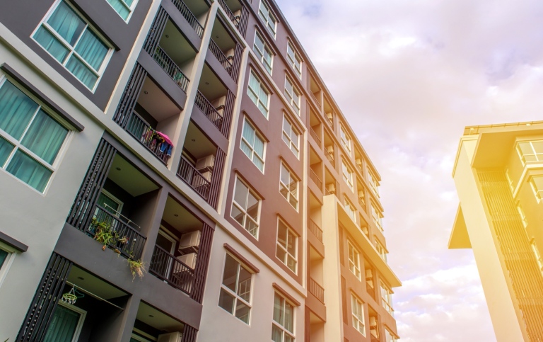 Modern apartment building