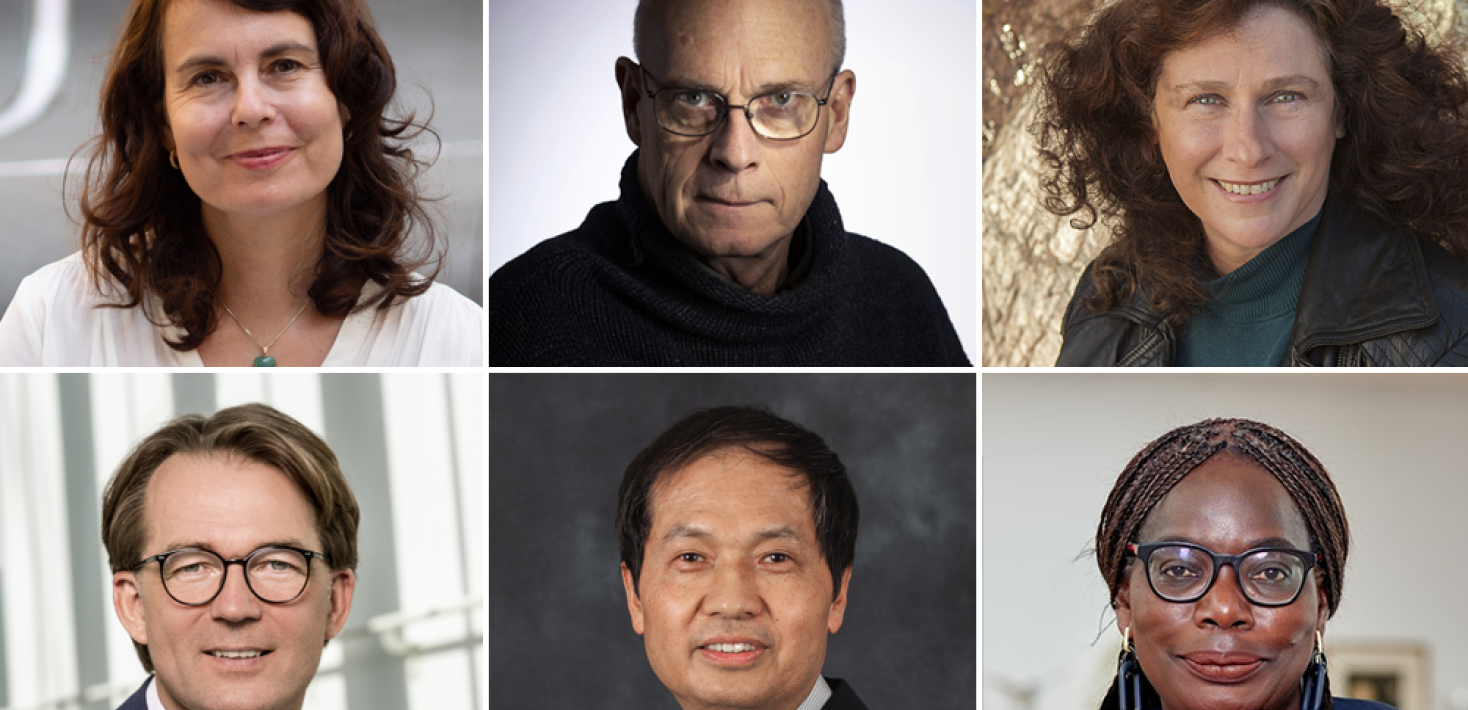 A collage of the six Honorary doctorates awarded 2024