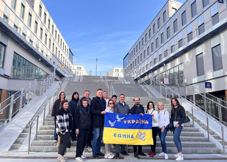 Den ukrainska delegationen besökte också Stockholms universitets campus