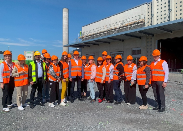 The Ukrainian delegation on a study visit at Henriksdal Wastewater Treatment Plant