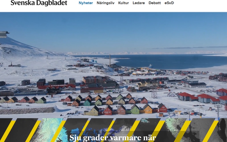 Screen dump från SvD.se