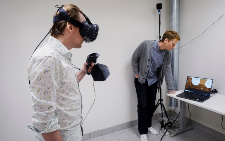 VR-rummet i luktlabbet, Albano, med William Fredborg. Foto: Jens Olof Lasthein
