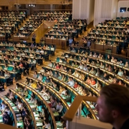 Studenter i Aula Magna 